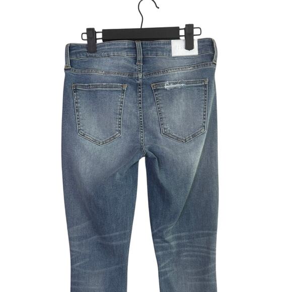 Pistola Mid Rise Skinny Distressed Stretch Ankle Jeans 27 Medium Wash Blue #3206 - Picture 5 of 13